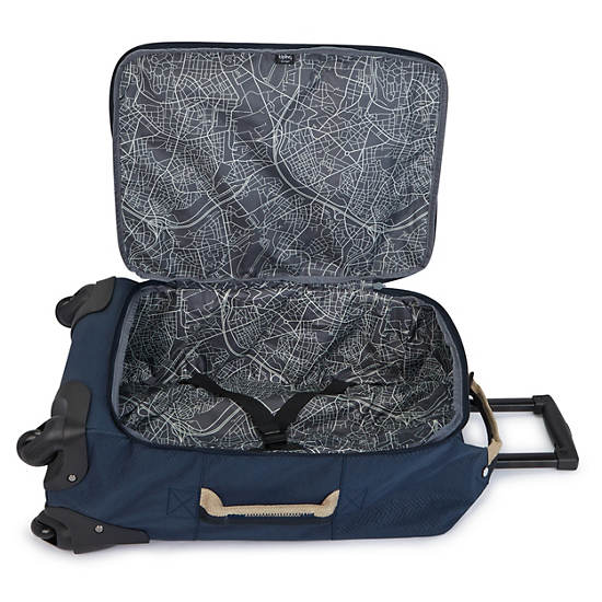 Kipling Darcey Small Printed Carry-On Rolling Bőröndök Kék | HU 1741NW